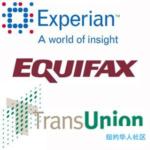 美国三大信用报告机构：Experian, Equifax, TransUnion